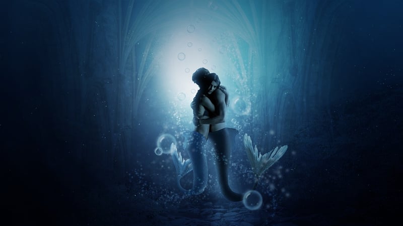 Mermaid in the ocean